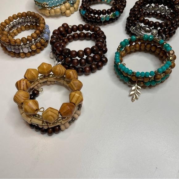 Designs by Katie Leigh Wrap Bangle Bracelets Set of 10 New Without Tags Boutique - Picture 6 of 7